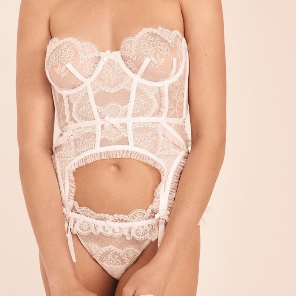 For Love and Lemons Forever Bridal Garter Bustier Size Large New with tags - Picture 2 of 12